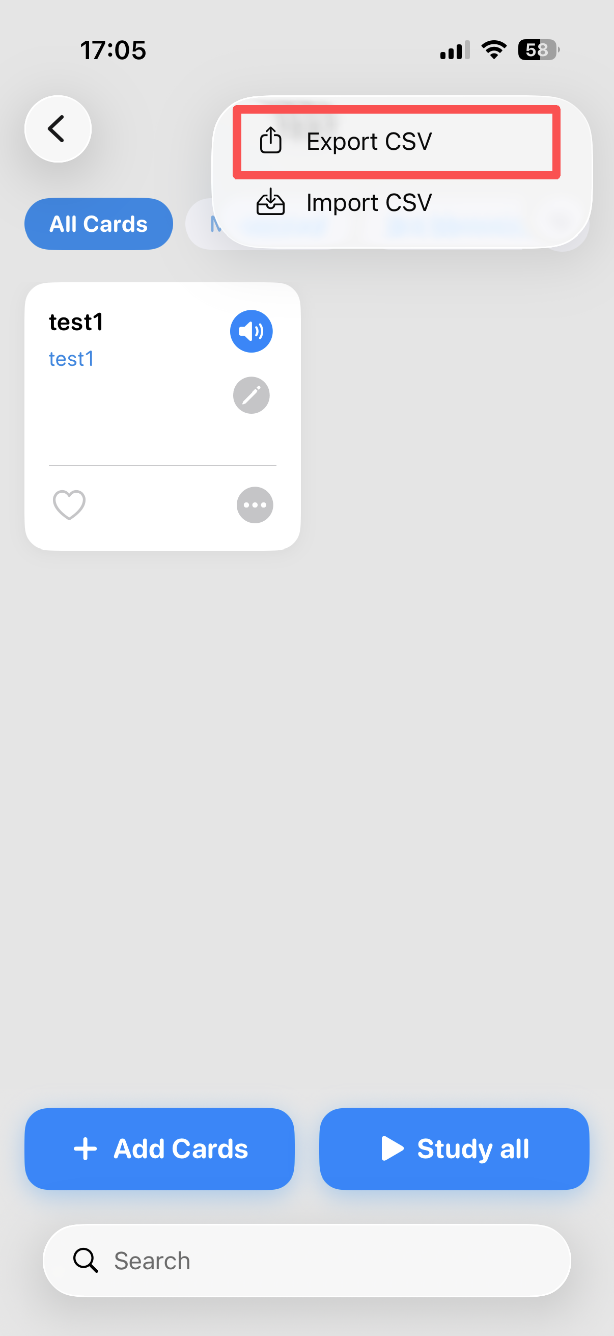 Export as CSV